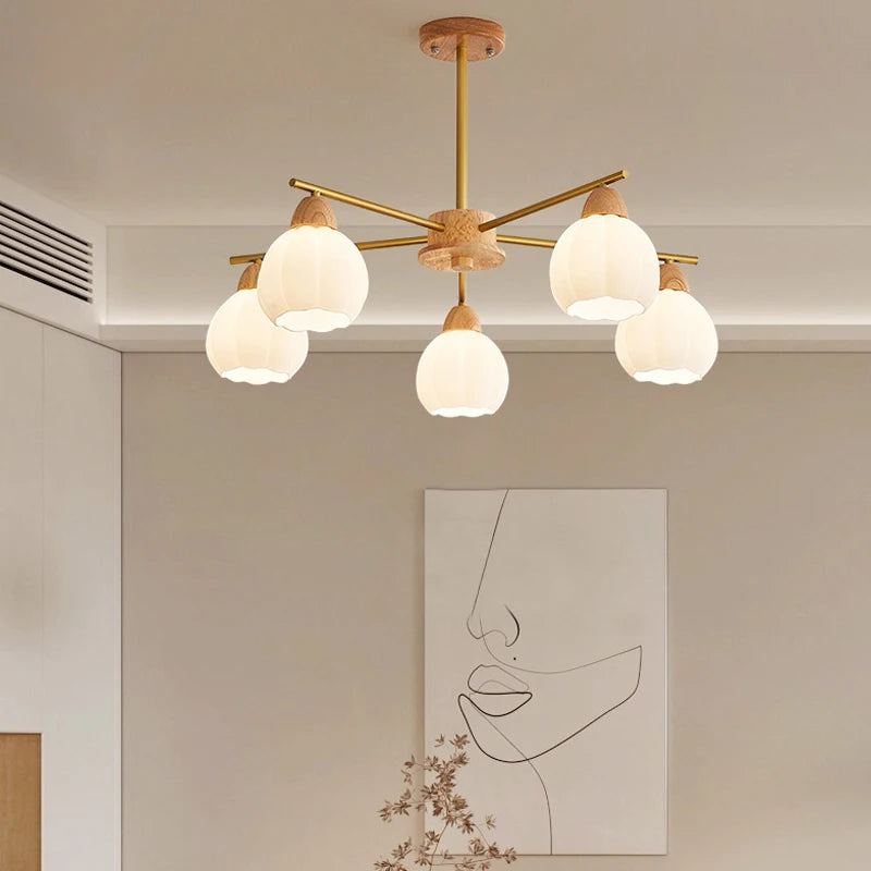 lustre en bois pour décoration moderne et style - vue 4 sur 10