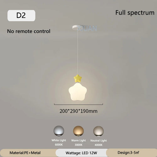 Kreative Mini-Pendelleuchte Sterne für Flur und Korridor - vue 11 sur 12