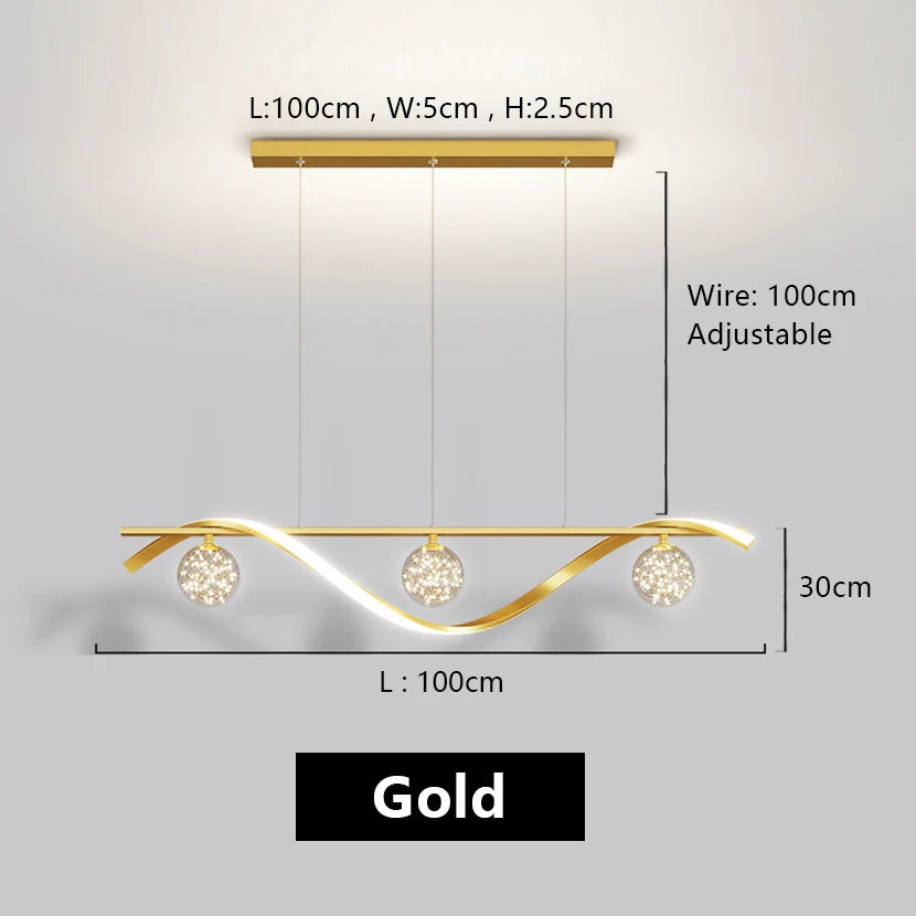 Kronleuchter Sandyha LED Sterne aus klarem Glas als Pendelleuchte