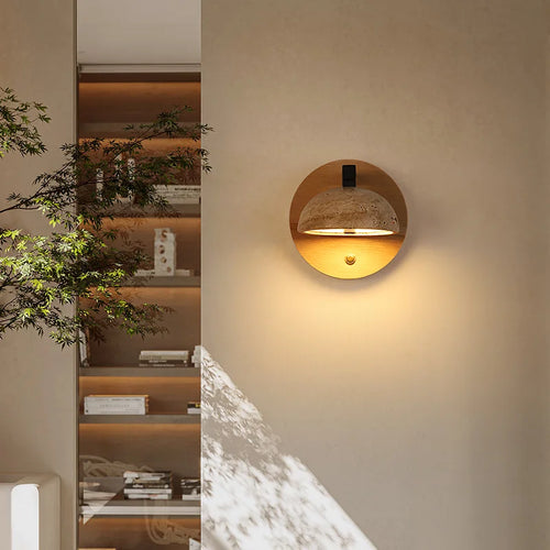 applique murale led en pierre naturelle style vintage nordique moderne