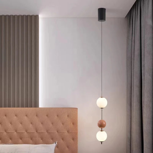 Moderne Pendelleuchte aus Glas für stilvolle Wohnraumgestaltung - vue 4 sur 12
