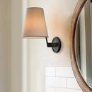 applique murale led en cuivre de luxe avec miroir tissu