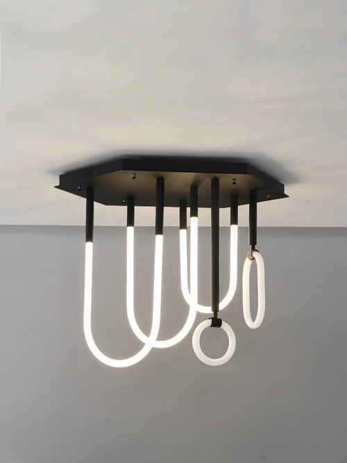 Moderner minimalistischer Luxus-Deckenleuchte für elegantes Interieur - vue 2 sur 8