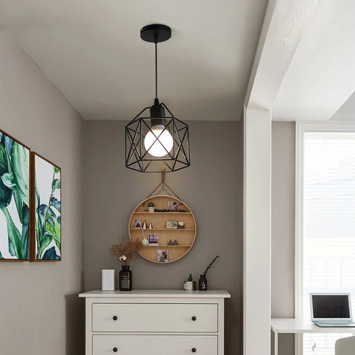 Moderne Pendelleuchte aus Eisen für elegante Inneneinrichtung - vue 7 sur 6