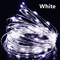 guirlande lumineuse led usb en cuivre argent pour décorations de fête