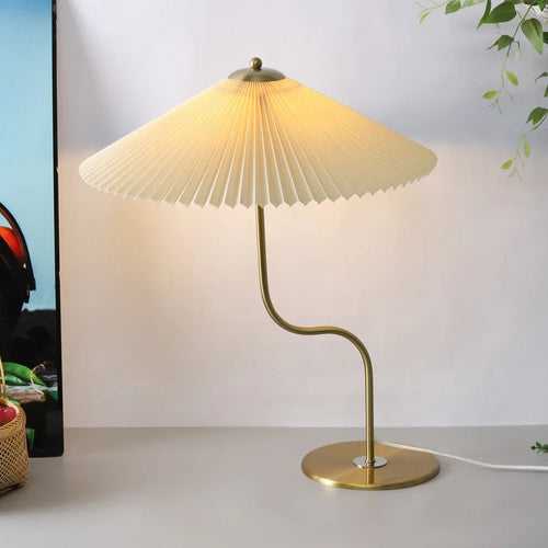 Retro-Tischlampe in dekorativer Schirmform, schwenkbar - vue 7 sur 12
