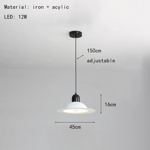 LED-Pendelleuchte aus Metall mit einstellbarem Licht