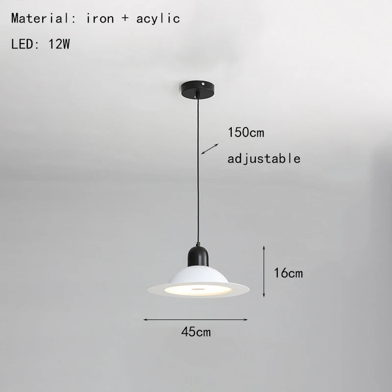 LED-Pendelleuchte aus Metall mit einstellbarem Licht