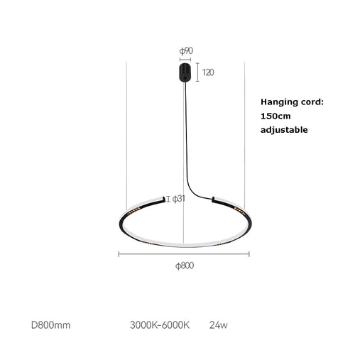 Dimmbarer LED-Kronleuchter neue Trend 2024 - vue 11 sur 11