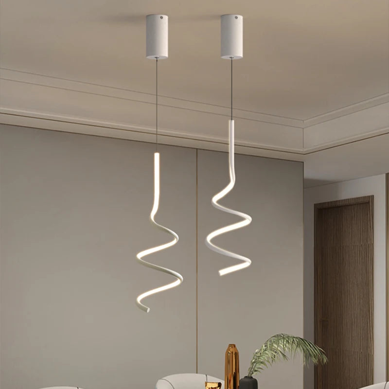 Petite lampe suspendue moderne et Simple pour chambre à coucher - vue 3 sur 11
