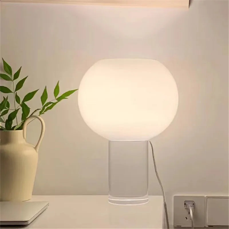 Vintage Tischlampe aus Glas im Design für die Innendekoration - vue 6 sur 8
