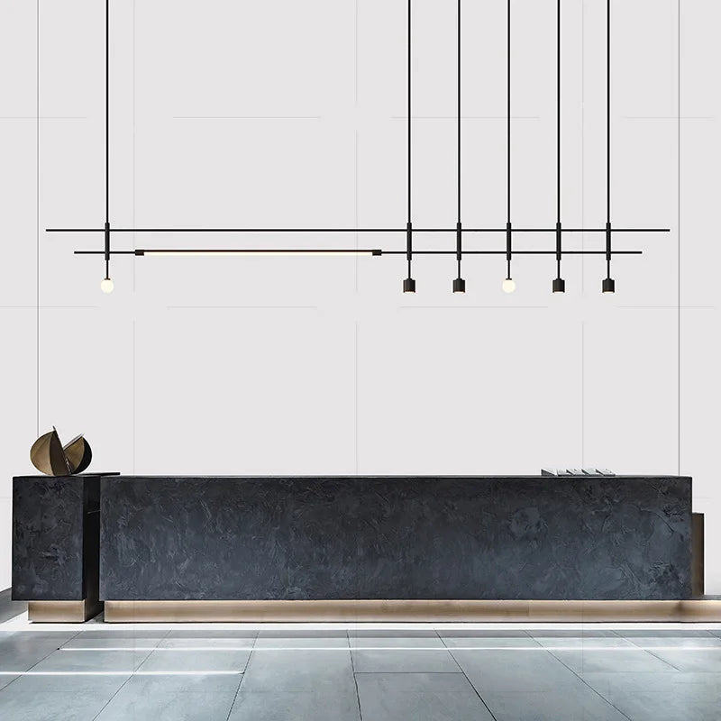 lustre minimaliste réglable en hauteur pour divers espaces - vue 2 sur 14
