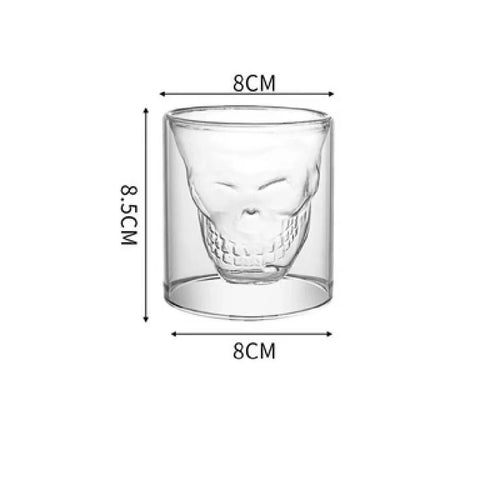 Verre cocktail forme crâne épais résistant bar