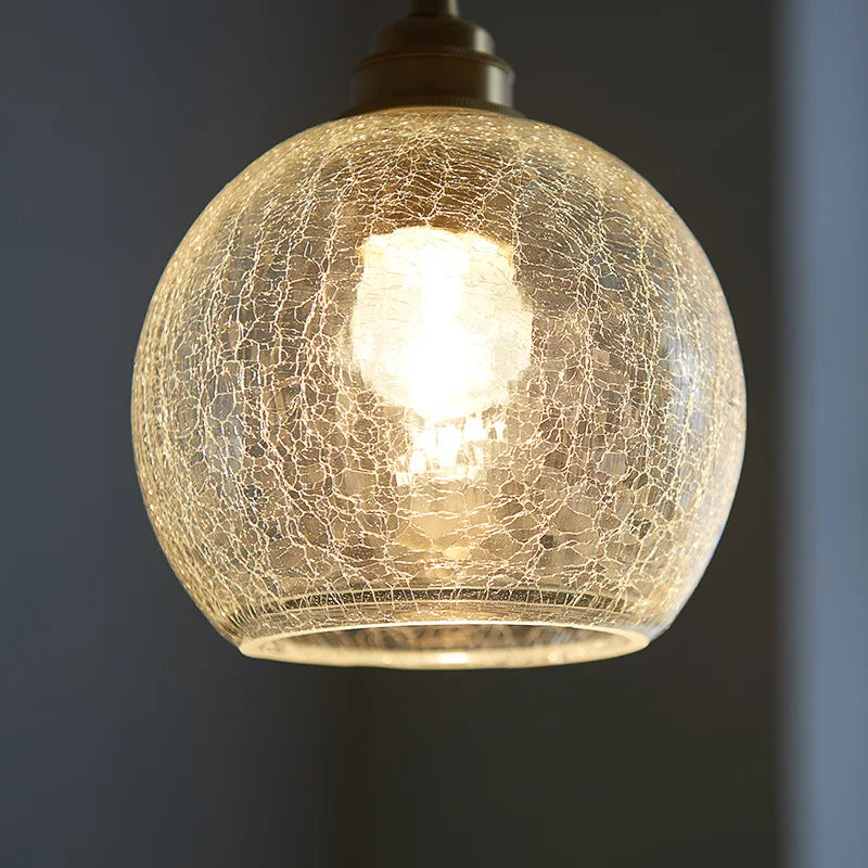 Vintage-Pendelleuchte aus Craquelé-Glas für Ihre Inneneinrichtung - vue 4 sur 8