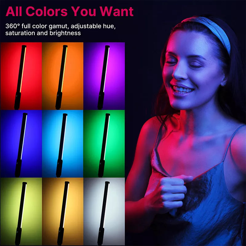Ulanzi VL119 lampe de poche colorée RGB 19.68 pouces baguette de lumière LED portable CRI 95 + 2500 K-9000 K lampe de Studio de photographie - vue 3 sur 7