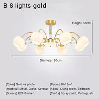 lustre en cristal nordique à led pour décoration intérieure moderne