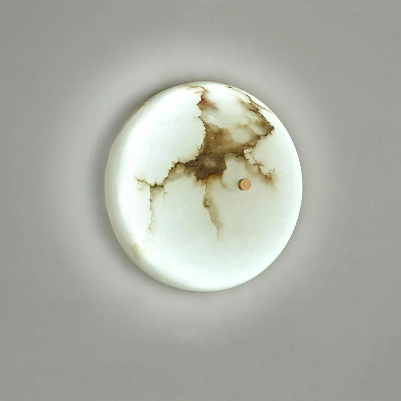 applique murale led hémisphère en marbre pour décoration d'intérieur - vue 4 sur 9