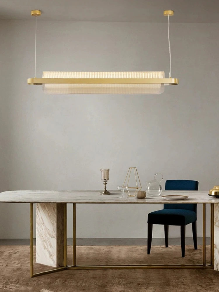 lustre minimaliste long pour restaurant café ou bureau créatif - vue 3 sur 7