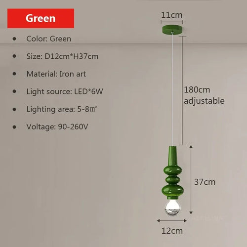 Minimalistische nordische LED-Pendelleuchte für elegantes Interieur - vue 12 sur 12