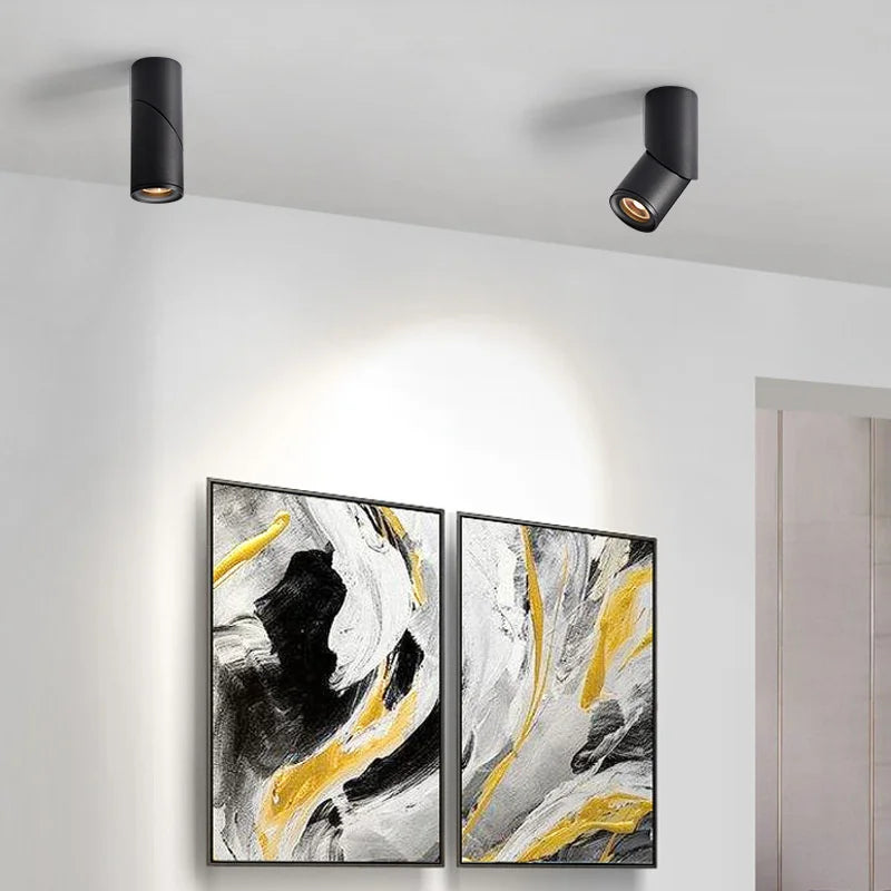 spot led rotatif réglable monté en surface pour décoration maison