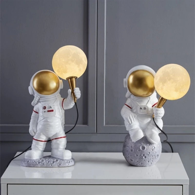 Nordique LED personnalité astronaute lune applique chambre d'enfants cuisine salle à manger chambre étude balcon allée lampe décoration - vue 3 sur 10