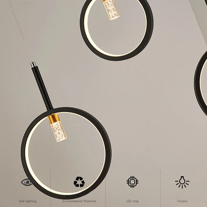 suspension moderne à led pour intérieur élégant et design - vue 6 sur 10