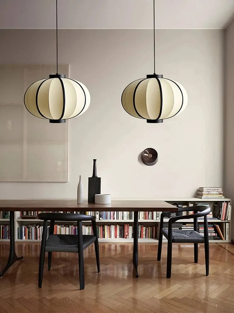 lustre moderne en tissu pour décoration intérieure et restaurant - vue 5 sur 8