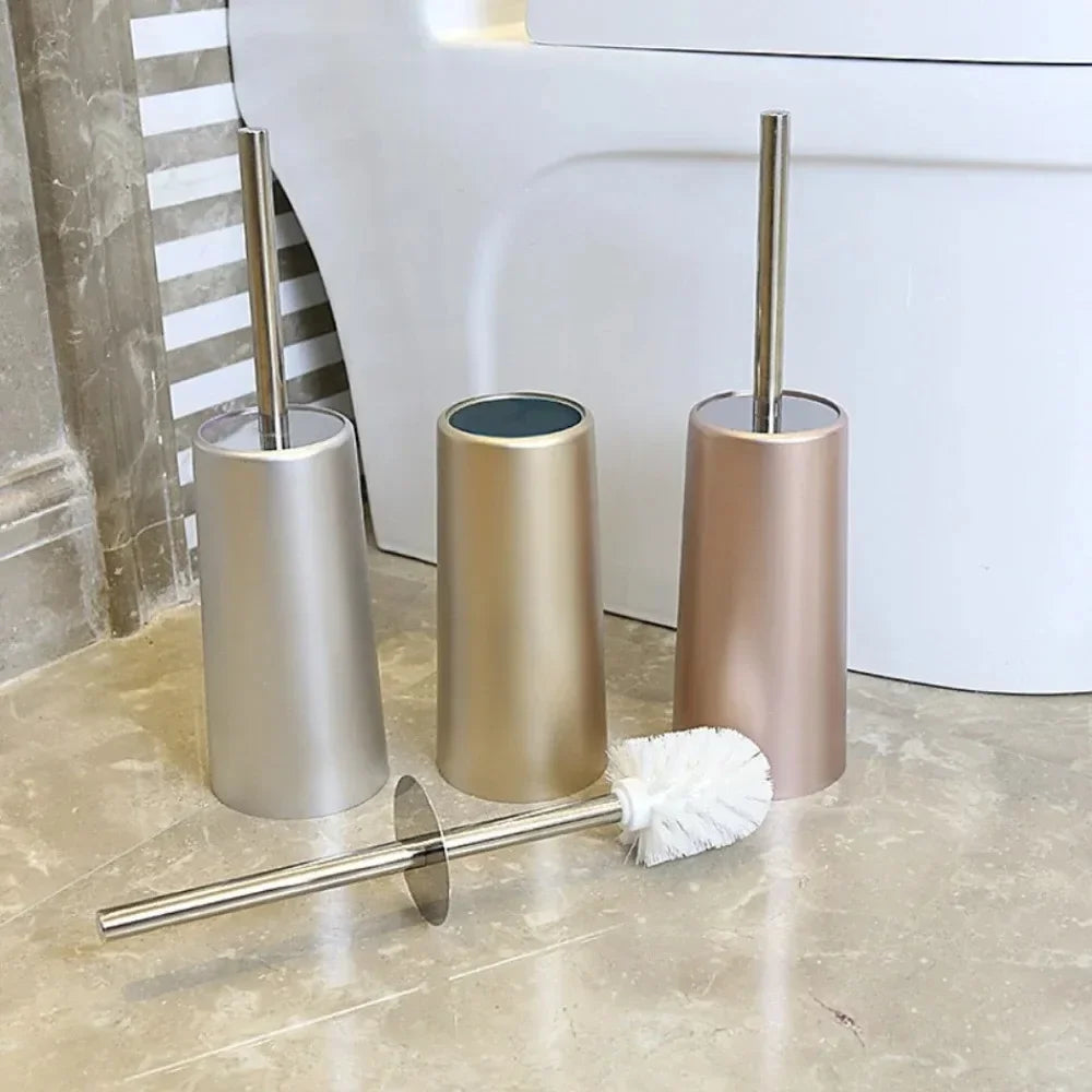 brosse de toilette de luxe avec support doré pour salle de bain - vue 2 sur 10