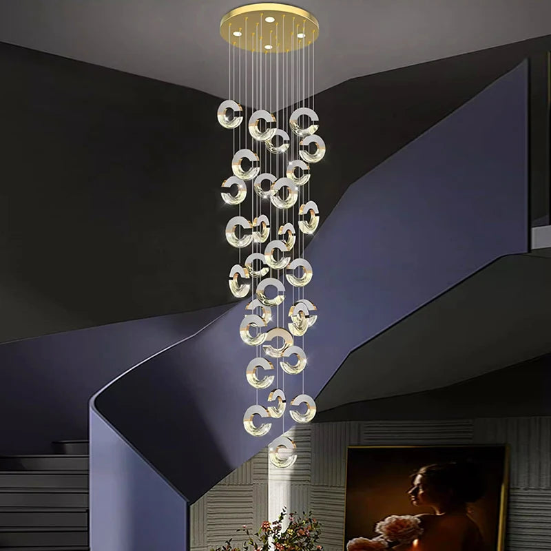 Lustre en cristal de décoration de maison moderne