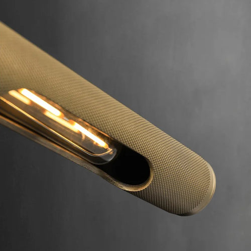 LED-Wandleuchte minimalistisch industriell in gebürstetem Messing - vue 5 sur 17