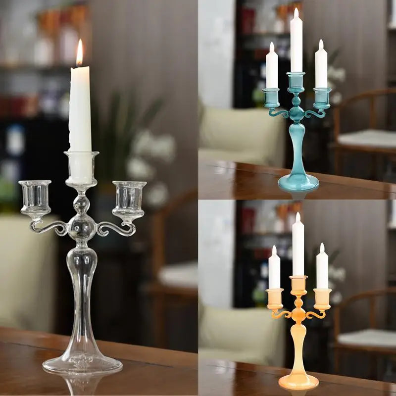 bougeoir rétro trois têtes pour décorations variées - vue 6 sur 9
