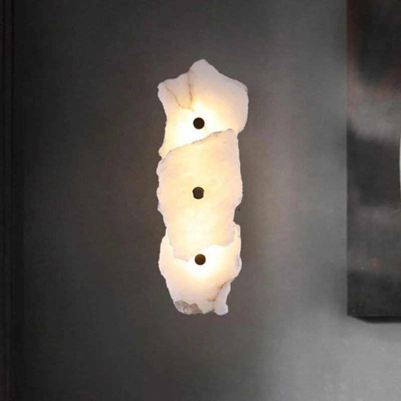 applique murale led créative feuilles de marbre pour hôtel de luxe - vue 4 sur 11