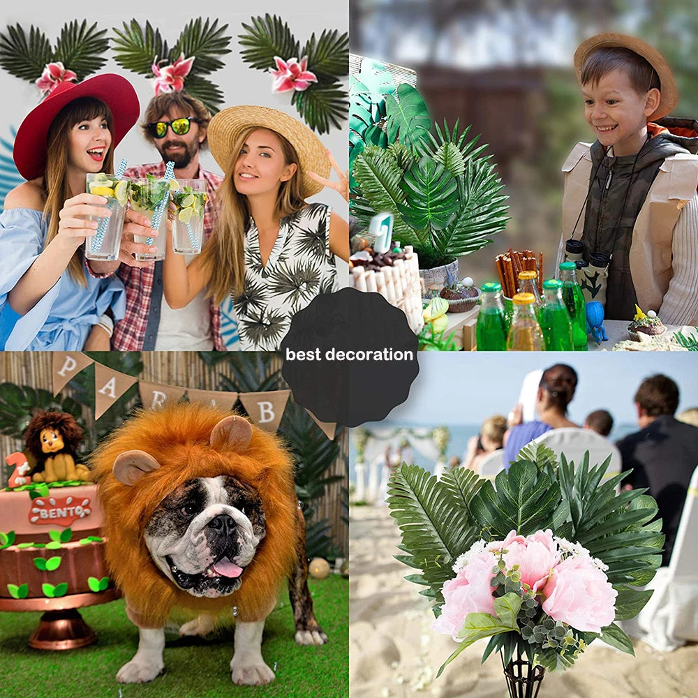 décorations de palmier tropical pour fête hawaïenne et safari - vue 5 sur 19
