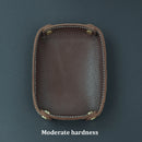 plateau de rangement en cuir véritable pour divers objets