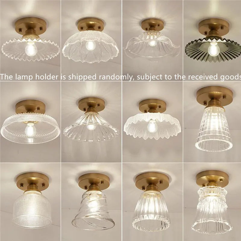 Nordische LED-Deckenleuchte Vintage aus Glas für modernes Interieur - vue 2 sur 18