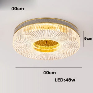 plafonnier led moderne à intensité variable en cristal doré argenté