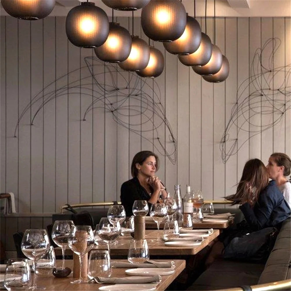Suspension Led à bulles de verre colorées au Design post-moderne - vue 8 sur 8