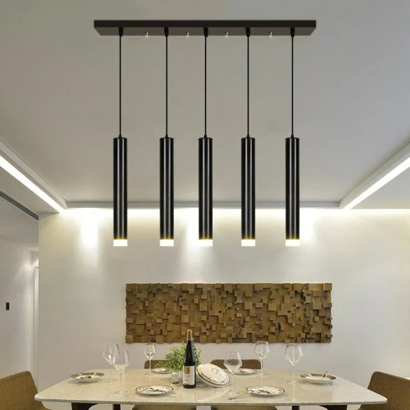 suspension moderne cylindrique pour décoration intérieure nordique - vue 7 sur 12