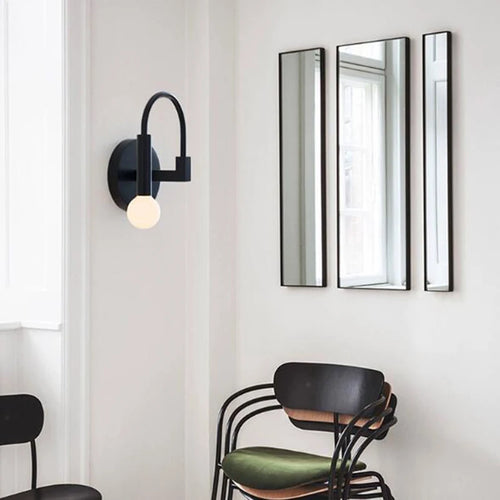 applique murale LED courbée noire