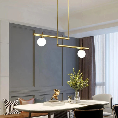 lustre moderne minimaliste suspension linéaire créative pour intérieur - vue 4 sur 15