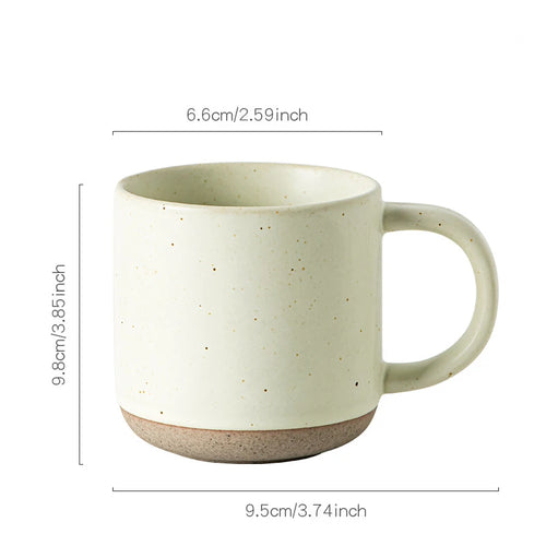 Tasse a cafe ceramique mouchetee style retro moderne