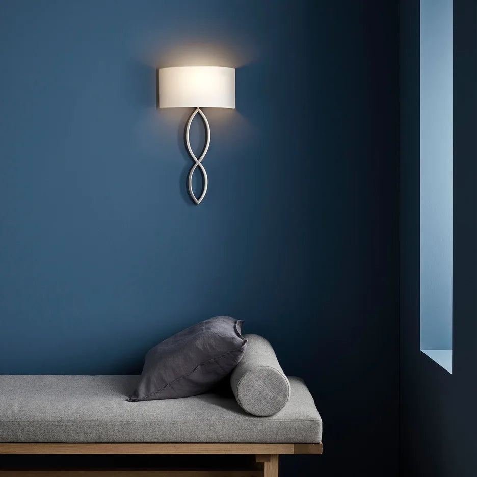 applique murale led en tissu avec cercle créatif en fer - vue 3 sur 9