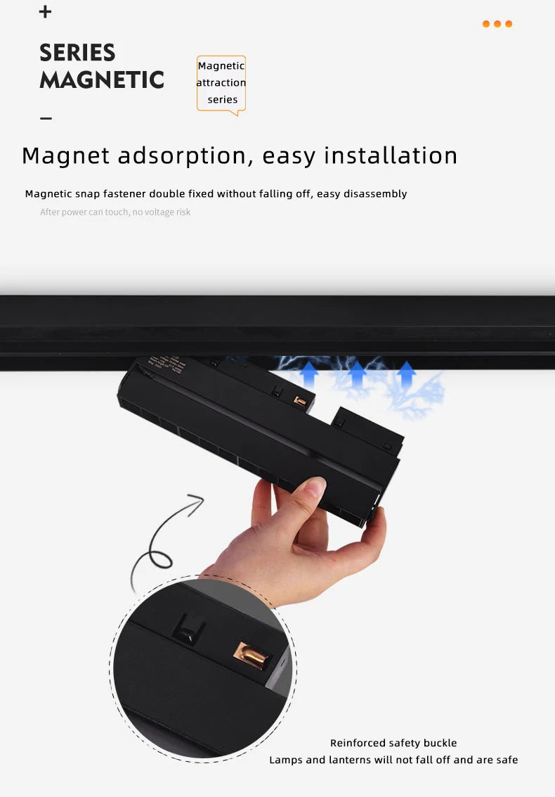 lampe led magnétique intensité variable sans bordure rails surface zigbee - vue 11 sur 28