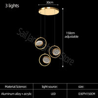 lustre minimaliste deluxe en anneau led pour villa