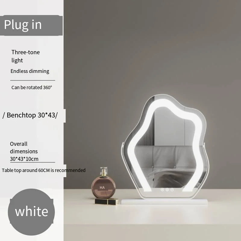 Vanity Mirror with Lights, Bathroom Mirror with Dimmable 3 Modes, 360 ° Rotary Touch Screen Control, Suable for Bedroom - vue 13 sur 14