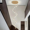 lustre en cristal led design en cuivre moderne et élégant