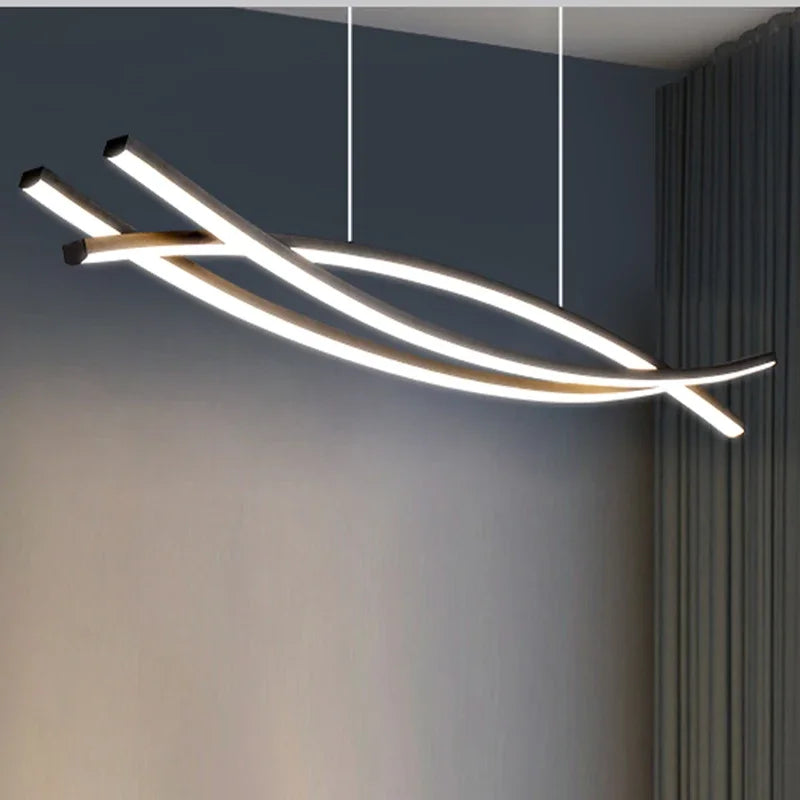 plafonnier led suspendu design moderne et simple décoratif - vue 3 sur 8