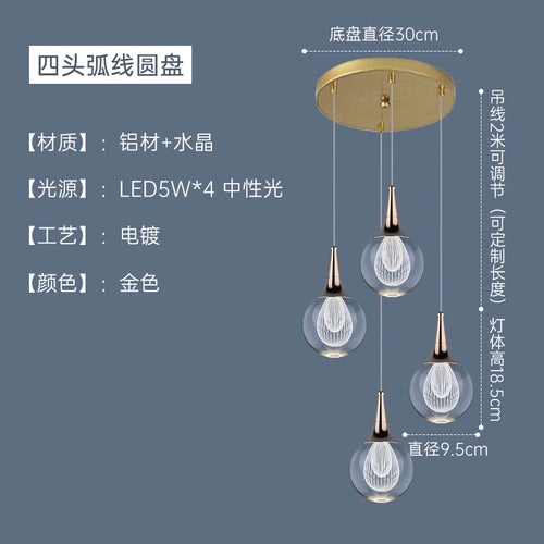 lustre moderne en cristal pour décoration intérieure animaux
