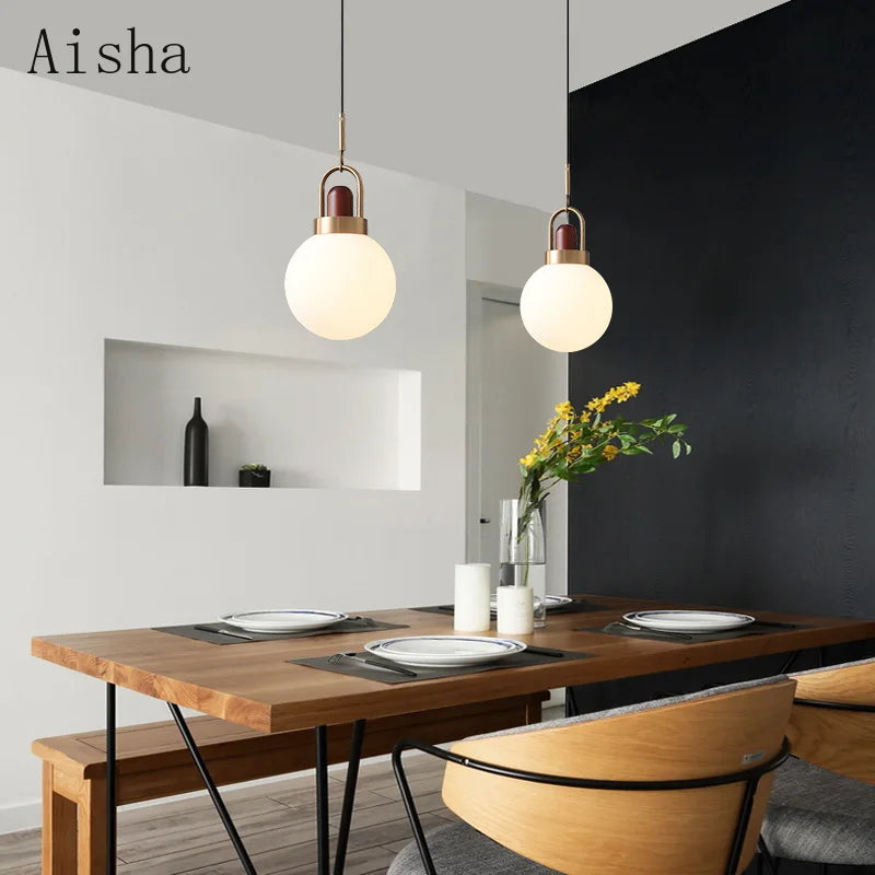suspension en verre chinois pour bar et restaurant décoratif - vue 4 sur 11