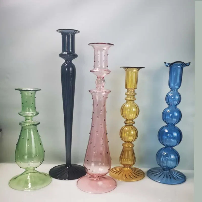 bougeoir en cristal pour décorations de mariage romantique - vue 3 sur 8